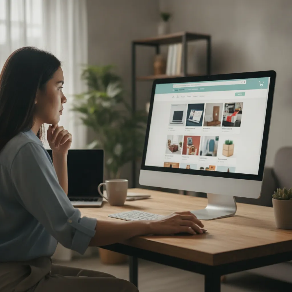 A Filipino customer browsing products on a website with a clear and easy-to-use interface